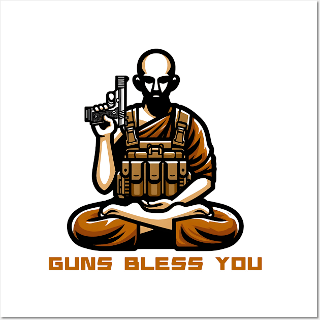 Gun Bless You Wall Art by Rawlifegraphic